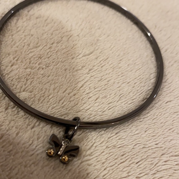 Coach Gun Metal & Crystal Bangle Bracelet Set - Picture 7 of 10